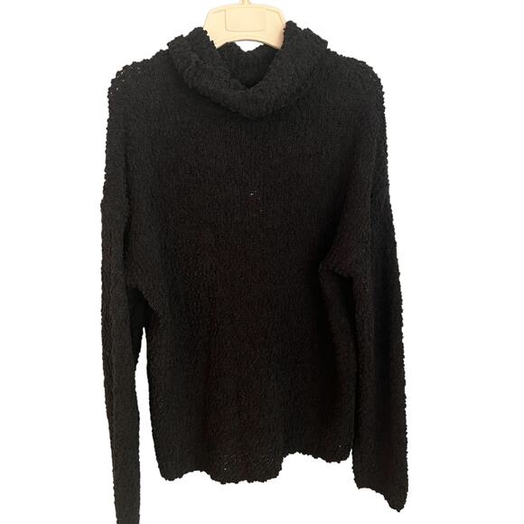 NEW Bobeau Popcorn Black Turtleneck Sweater Size Medium - Picture 3 of 13